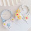 Flower Shape Charger Case & Cable Biter for Apple 18W/20W - Pink/Blue - 2
