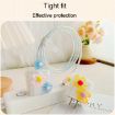 Flower Shape Charger Case & Cable Biter for Apple 18W/20W - Pink/Blue - 3