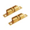Medium Gold 2pcs Cabinet Magnetic Spring Buckle Ball Door Sucker - 1