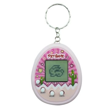 Nostalgic Pink Cactus Electronic Pet Game Toy Keychain for Kids - 1