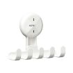Multifunctional Suction Cup Hook Storage Rack - Traceless Adhesive, White - 1