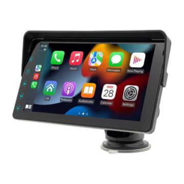 7" Bluetooth 5.0 Portable CarPlay Monitor - Display Specs Included - 1