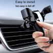 Black Snap-On Air Vent Gravity Cell Phone Holder for Car Navigation - 7