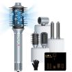 5 in 1 Hot Air Comb Curling Negative Ion Hair Dryer - Black Gold EU Plug - 2