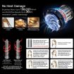 5 in 1 Hot Air Comb Curling Negative Ion Hair Dryer - Black Gold EU Plug - 3
