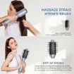 5 in 1 Hot Air Comb Curling Negative Ion Hair Dryer - Black Gold UK Plug - 5