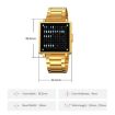 SKMEI Silver Steel Band Men's Square Electronic Watch - Multi-function Display - 8