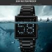 SKMEI Gold Leather Band Square Men Electronic Watch - Multi-function Dial - 7