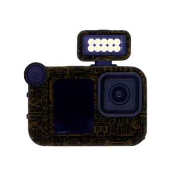 GOPro HERO13 Black Camera Stickers Body Film, 10 Circuit Dark Gold - 1