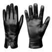 Women's Black Sheepskin Wool Fleece Lined Touchscreen Gloves, Size M - 1
