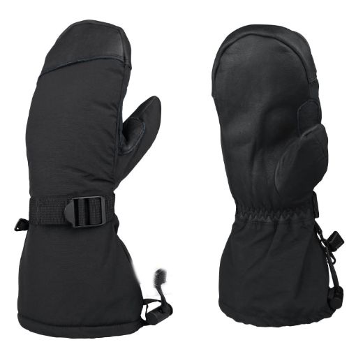 Abalone Black Winter Ski Snow Gloves for Men & Women - Outdoor Sport (L) - 1