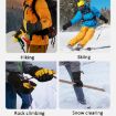 Abalone Black Winter Ski Snow Gloves for Men & Women - Outdoor Sport (L) - 8