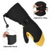 Unisex Winter Ski Snow Gloves - Five-Finger Black (M) for Outdoor Sports - 7