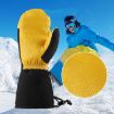 Unisex Black Winter Ski Snow Gloves - Five-Finger Style (Large) - 2