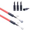 TRLREQ 4pcs Bicycle Rat-Tail Brake Line Extension Cap 4mm Shift Cap - 2