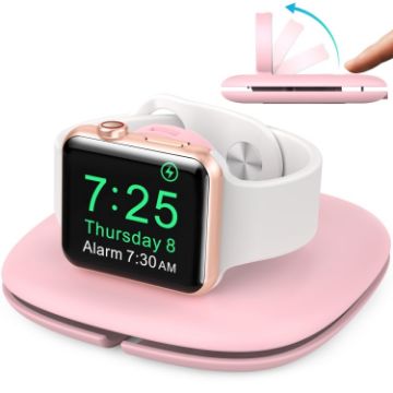 AhaStyle PT126 Pink Folding Stand for Apple Watch Charging Holder - 1