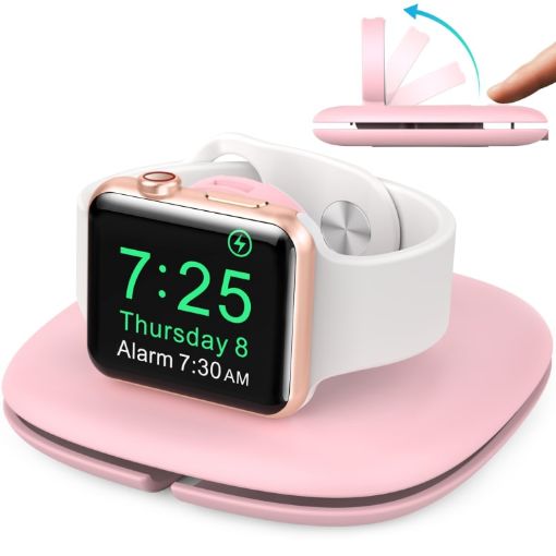 AhaStyle PT126 Pink Folding Stand for Apple Watch Charging Holder - 1