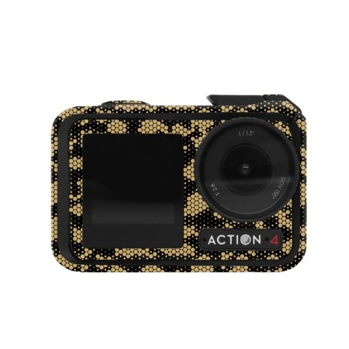DJI Action 4 Camera Stickers - AC4-15 Snake Scale Gold Frame Accessory - 1