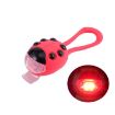 Silicone Ladybug LED Bicycle Headlight - Red Shell & Light - 1