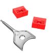 Red USB 2.0/3.0 Dust Plug Set with Sealing Lock - 2 Plugs + 1 Key - 1