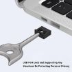 Red USB 2.0/3.0 Dust Plug Set with Sealing Lock - 2 Plugs + 1 Key - 5