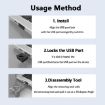 Red USB 2.0/3.0 Dust Plug Set with Sealing Lock - 2 Plugs + 1 Key - 7