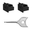 RJ45 Network Port Safety Plug Dustproof Lock, Black 2 Plugs + 1 Key - 1