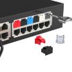 Transparent RJ45 Network Port Safety Plug Lock - 2 Plugs + 1 Key Cover - 4