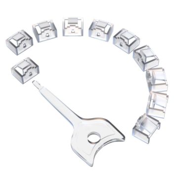 RJ45 Port Anti-theft Lock with Removable Dust Plug - 10 Plugs + 1 Key - 1