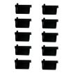 USB 2.0 Female Port Dust Plug Set - 10pcs Silicone Cover, Black - 1
