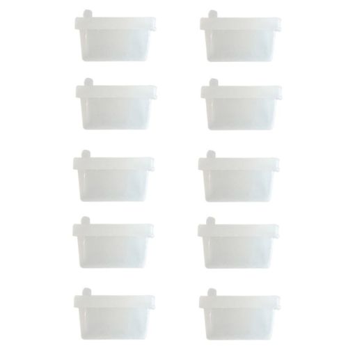 USB 2.0 Female Port Dust Plug Set - 10pcs Transparent Silicone Cover - 1