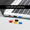 USB 2.0 Female Port Dust Plug Set - 10pcs Transparent Silicone Cover - 4