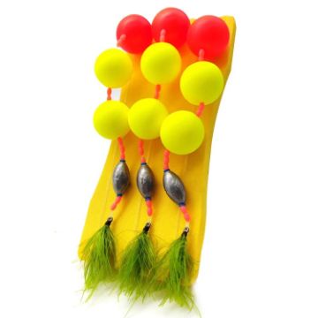 3pcs Cordset Imitation Aquatic Grass Fishing Hooks Set (8#) - 1