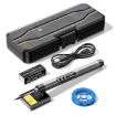 USB Digital Display Soldering Iron Set, 5-Speed Temp Adjustable, Gray - 1