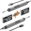 USB Digital Display Charging Soldering Iron Set, 5-Speed Temp, Orange - 2