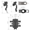Shockproof Bike Motorcycle Phone Navigation Bracket MT2301 Outdoor Riding - 3