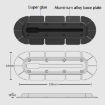 SUV Car Central Control Bracket Base Slider, Paste Rail Base - 3