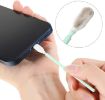 TYPE-C Metal Dust Plug Cleaning Kit for Mobile Phones - Black - 7