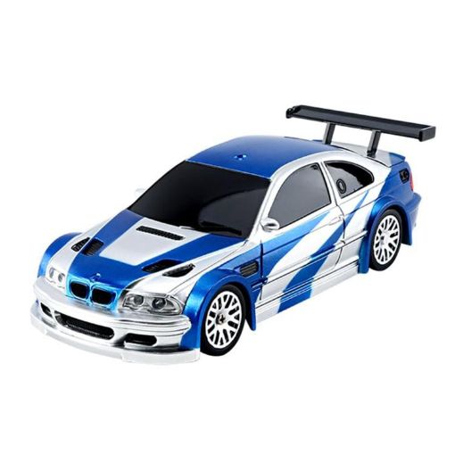 1:43 Scale Mini 4WD Drifting RC Car - 4302 Blue M3, Remote Control - 1