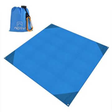 AOTU AT6238 Ultra-thin Pocket Beach Mat 153x143cm - Blue Picnic Mat - 1