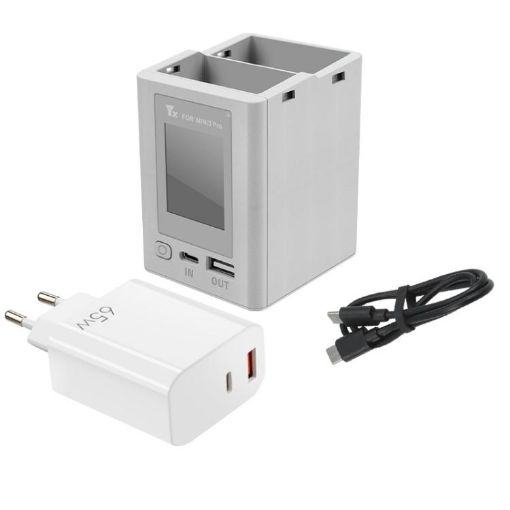 DJI Mini 4/3 Pro YX Color Screen Dual-way Charger 65W EU Plug - 1