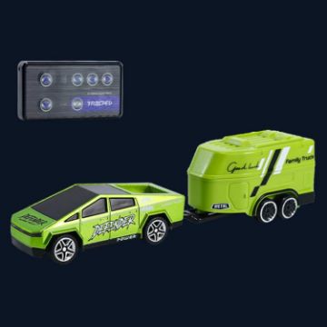 1:64 Mini Alloy Remote Control Car, Rechargeable Model, CO-5501E Green - 1