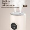 Dual Port Humidifier & Air Purifier with Nightlight - Beige+Base - 6
