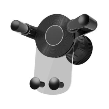 Black Transparent Gravity Bracket for Car Air Outlet Navigation - 1