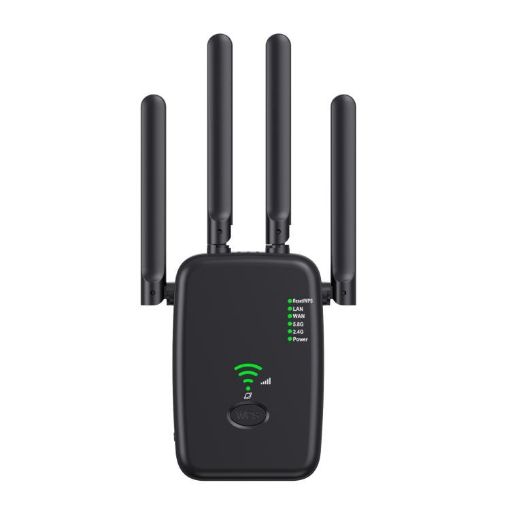 Urant U11 300Mbps WiFi Repeater 2.4G Signal Amplifier WPS UK Plug Black - 1