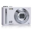 DC03H 4K HD Digital Camera, 2.4-Inch, 16X Zoom, Image Stabilization, White - 1