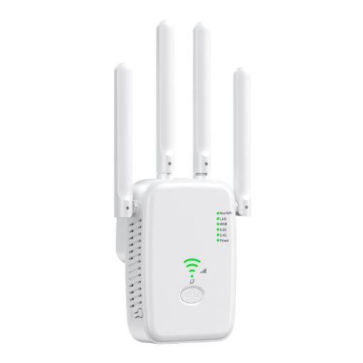 Urant U11 1200Mbps Dual Band WiFi Repeater with WPS, UK Plug, White - 1