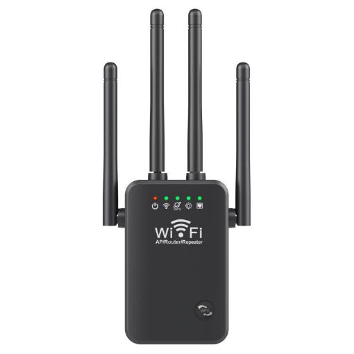 Urant U9 300Mbps WiFi Repeater 2.4G Signal Amplifier WPS UK Plug Black - 1