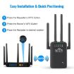 Urant U9 300Mbps WiFi Repeater 2.4G Signal Amplifier WPS UK Plug Black - 2