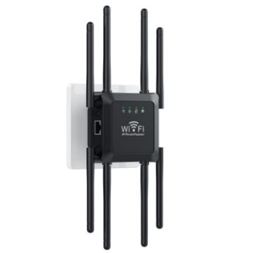 U18 1200Mbps WiFi Repeater 2.4G & 5G Signal Amplifier 8 Antenna US Plug - 1